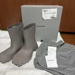 靴 balenciaga trooper 43 Balenciaga // Black Rubber Trooper Boot – VSP Consignment