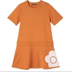 MARY QUANT マリークワントワンピース オレンジ 半袖 ミニ丈 美品