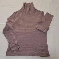 No.425 　Ladies FASHION　長袖タートルネック　ストライプ