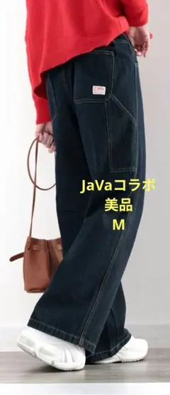 1回使用【JaVaコラボ 】メンズライクペインターツイル＆ワイドデニムパンツ　M
