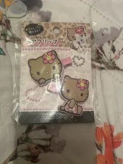 산리오 ハローキティ 日焼けキティ 日焼け ヘアクリップ 前髪クリップ