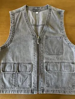 guデニムベスト　Mサイズ ダークグレー