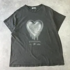 美品　ブロンディ ヴィンテージライク　ハートプリントTシャツ　グレー　415