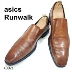 アシックス ローファー 24cm ランウォーク ブラウン/ホワイト ASICS 