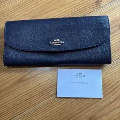 COACH ネイビー長財布