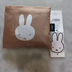 値下げ　ミッフィー 折りたたみエコバッグ M メニーフェイスモカのサムネイル