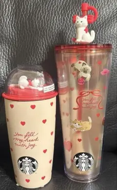 スターバックス コールドカップタンブラーとステンレスボトルハート