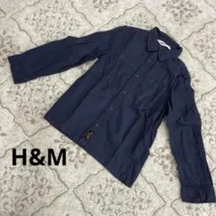 H&M キッズ　長袖シャツ　ブルー　かっこいい 　120くらい　子供服