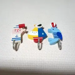 日*5様 木製 マグネットフック 3個セット マリンデザインのサムネイル