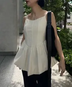 Ameri♡ MEDI RIB BALLOON HEM CAMI TOPのサムネイル