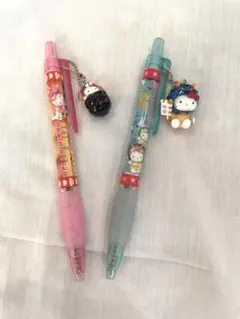 2003年　レア　ハローキティ　ボールペン　当時物　希少　ぺんてる ハローキティ 2003 ワッペン風 ボールペン シャープペン 平成 レア