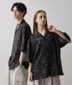 【美品】CLEL 半袖 オープンカラーシャツ 柄シャツ