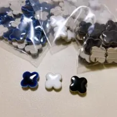 ミニタイル　クローバー　白黒青セット　DIY