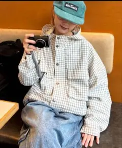 CIAOPANIC TYPY 【UNISEX】チェックフードシャウター