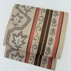 H*o様 夏帯 名古屋帯 紗紬 織り出し 八寸 正絹 着物 A-0440