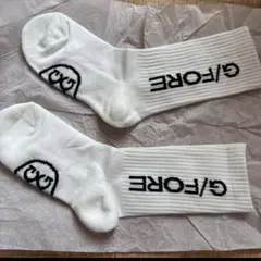 G/FORE ゴルフ用ホワイトリブソックス