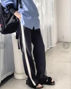 スピックアンドスパン　サイドラインスリットパンツ