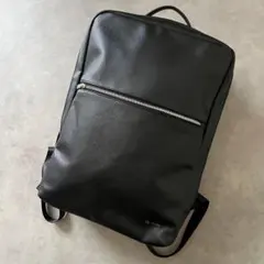 ハッシュタグ スクエア バックパック リュック オールレザー 黒