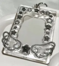 レジンデコトレカキーホルダー バレコア y2k 星 キラキラ ブラック 黒