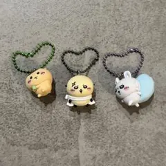 ちいかわマスコットつきビスケット　くりまんじゅう　モモンガ　ラッコ３点セット♡