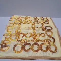 CELINE チェーンモチーフ 大判ハンカチ