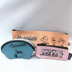 スヌーピー　ピーナッツ　ペンケース　コインケース　印鑑ケース　3点セット
