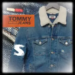 大人気トミージーンズ　ボア Gジャン デニムジャケット　ダメージ加工