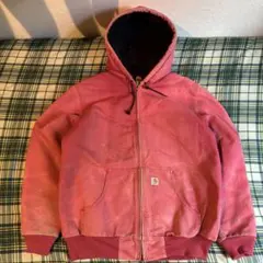 希少色 Carhartt ダック アクティブジャケット ワインレッド ルビー