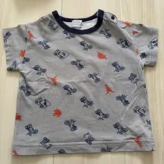 hakka baby バイクと恐竜プリント 半袖Tシャツ