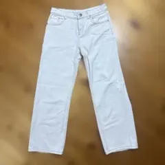 ホワイトデニムパンツ ストレートレッグ
