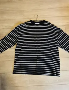 RUUBON(ルーボン) ボーダー長袖Tシャツ 黒×白 Lサイズ