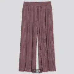 ❤️新品未使用タグ付き❤️UNIQLO プリーツカジュアルパンツ S パープル