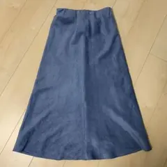 SHIPS青 スエード風 ロングスカート