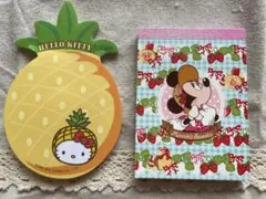 (中古品）ハローキティ＆ミニースイーツメモ帳セット