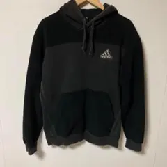 adidas フリース パーカー ブラック