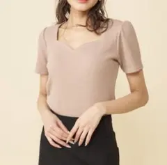 ROYAL PARTY ハートネックパワショル半袖Tシャツ (F)のサムネイル