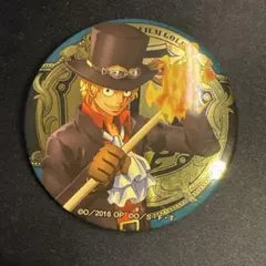 ワンピース　輩缶バッジ　サボ　麦わらストア　GOLD 金バッジ