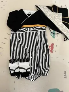 新生児ロンパース セレモニードレス 記念撮影 袴風ドレスオール 50-70cm