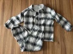 無印良品　チェック柄長袖パジャマ 120サイズ