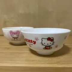ハローキティ 茶碗 2個 セット サンリオ 平成女児 当時物のサムネイル