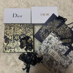 Dior クリスマス ギフトラッピング ボックス ショッパー リボンセット