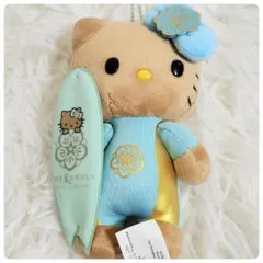 ハワイデザイン　日焼け　キティ　サーフボード　ぬいぐるみ　キーホルダー