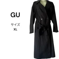 【美品】GU ジーユー オーバーサイズ トレンチ コート サイズ XL ネイビー