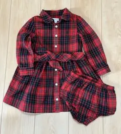 Ralph Lauren 24M チェック柄ワンピースとショートパンツセット