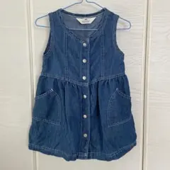 H&M デニム風ノースリーブワンピース 92cm