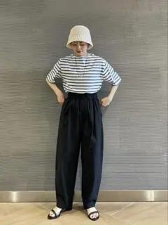 green label relaxing イージー カーブ パンツ　ブラック36