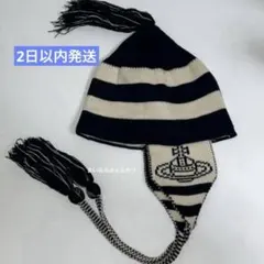 激レア初期VivienneWestwood 耳当て付ニット帽 Vivienne Westwood(ヴィヴィアンウエストウッド) Reprint knit hat