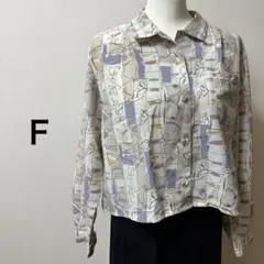 幾何学模様 長袖シャツ