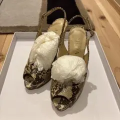 ゲルニカ様専用サンダル パンプス ベージュ パイソン