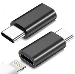 Lightning ライトニングから Type-C 変換アダプター 黒色